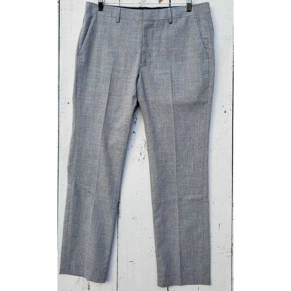 Bonobos Other - BONOBOS Tollegno 1900 3D Wool Cotton Linen Gray Texture Pants 38/30 Athletic Fit